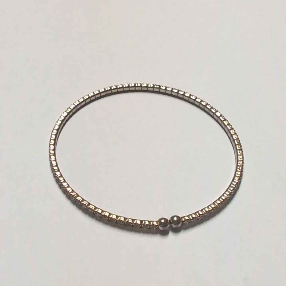 122‎ Gold Rhinestones Cuff Bracelet